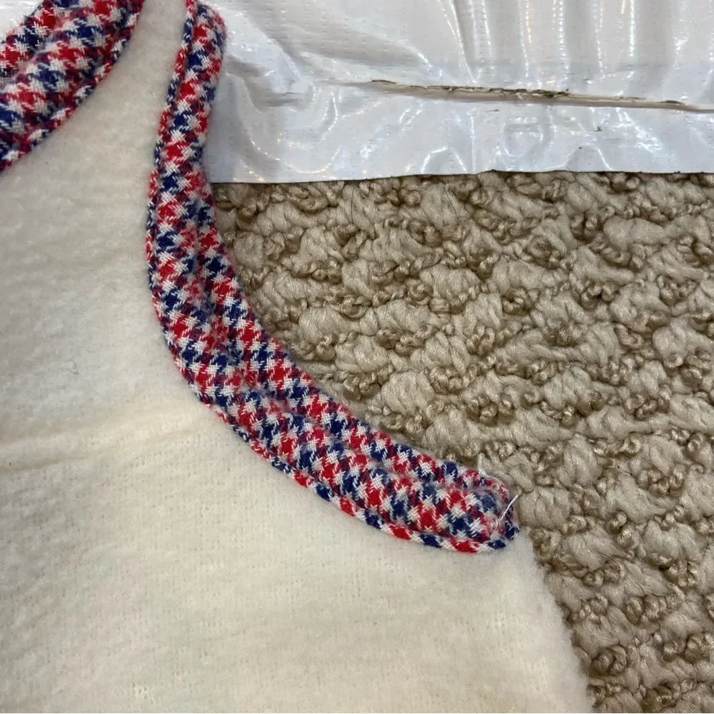 Vintage Carters Cream Fleece One Piece Jumper Size 0-4 Months‎